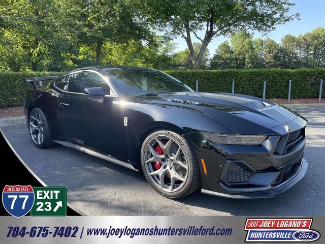 2026 Ford Mustang GT Premium SHELBY GT350 SUPERCHARGED in Shadow Black — front three-quarter view