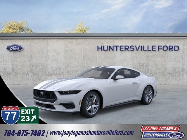 2026 Ford Mustang EcoBoost in Oxford White — front three-quarter view