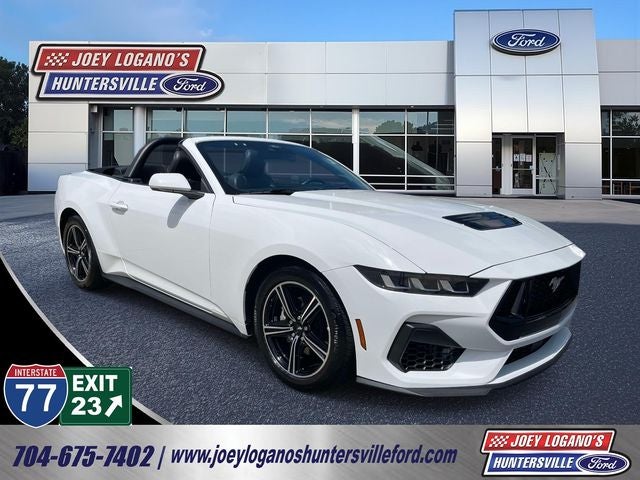 2025 Ford Mustang EcoBoost Premium in Oxford White — front three-quarter view