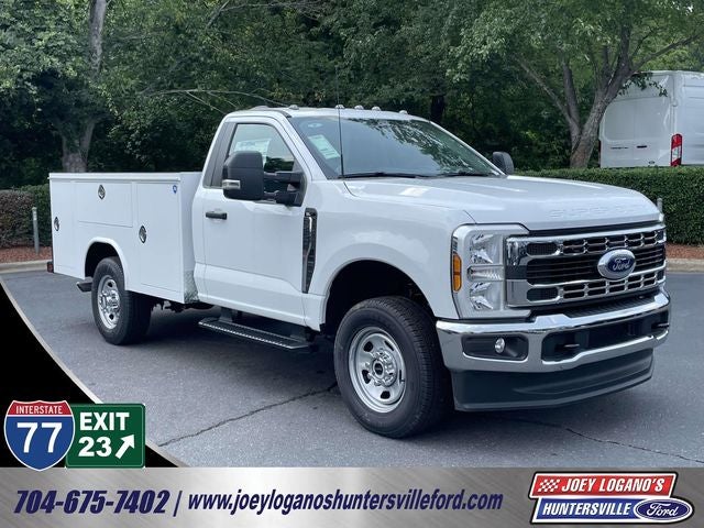 2026 Ford F-350SD XL Service Body in Oxford White — front three-quarter view