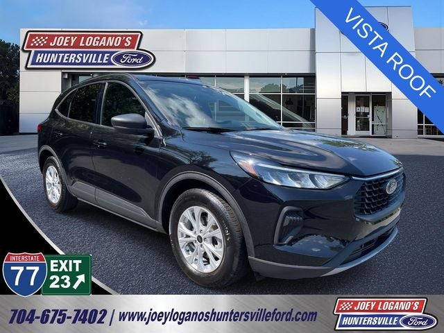 2025 Ford Escape Active in Agate Black Metallic — front three-quarter view
