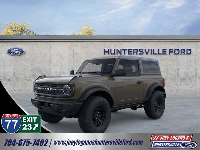 2026 Ford Bronco Base in Marsh Gray — front three-quarter view