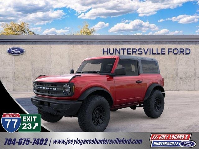2026 Ford Bronco Base in Ruby Red Metallic — front three-quarter view