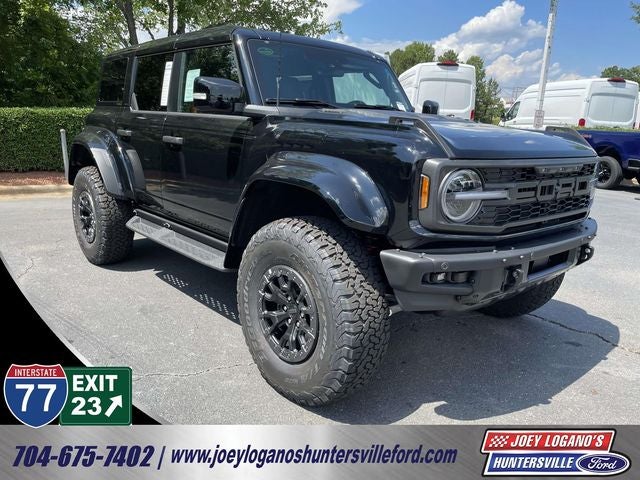 2026 Ford Bronco Raptor in Shadow Black — front three-quarter view