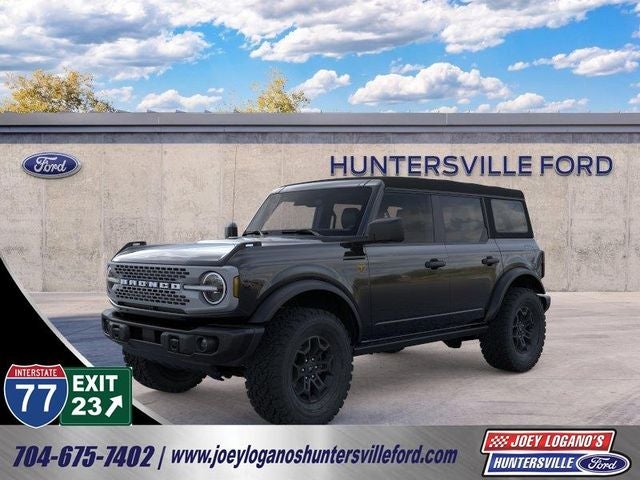 2026 Ford Bronco Badlands in Shadow Black — front three-quarter view