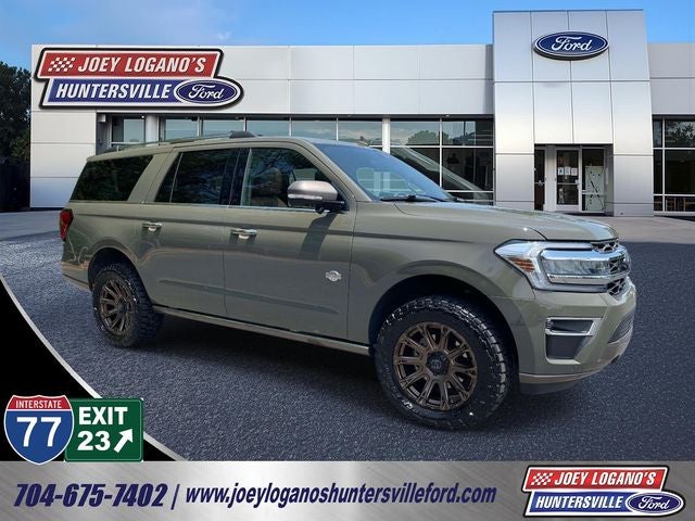 2024 Ford Expedition Max King Ranch in Wild Green — front three-quarter view