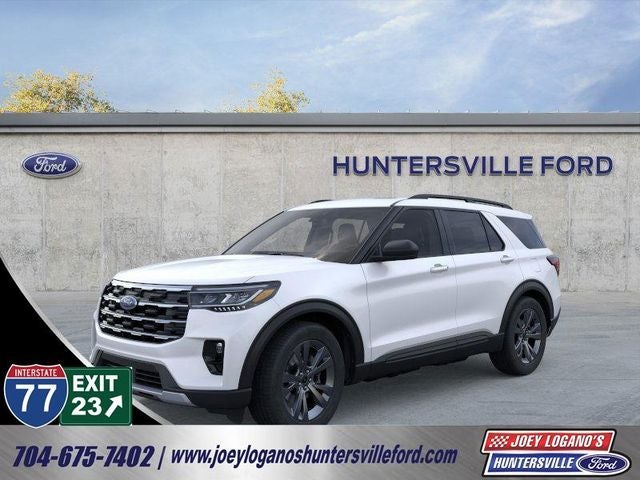 2026 Ford Explorer Active in Star White Metallic Tri-Coat — front three-quarter view