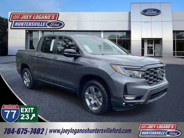 2025 Honda Ridgeline TrailSport in Modern Steel Metallic — front three-quarter view