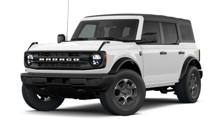 2026 Ford Bronco Big Bend in Oxford White — front three-quarter view