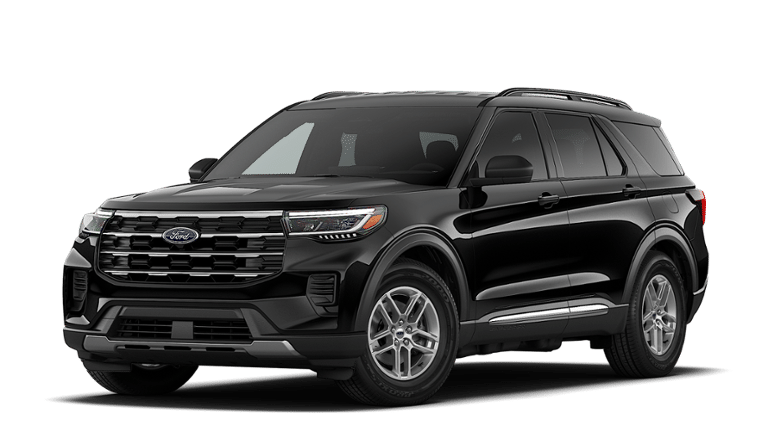 2026 Ford Explorer Active w/100A Pkg in Agate Black Metallic — front three-quarter view